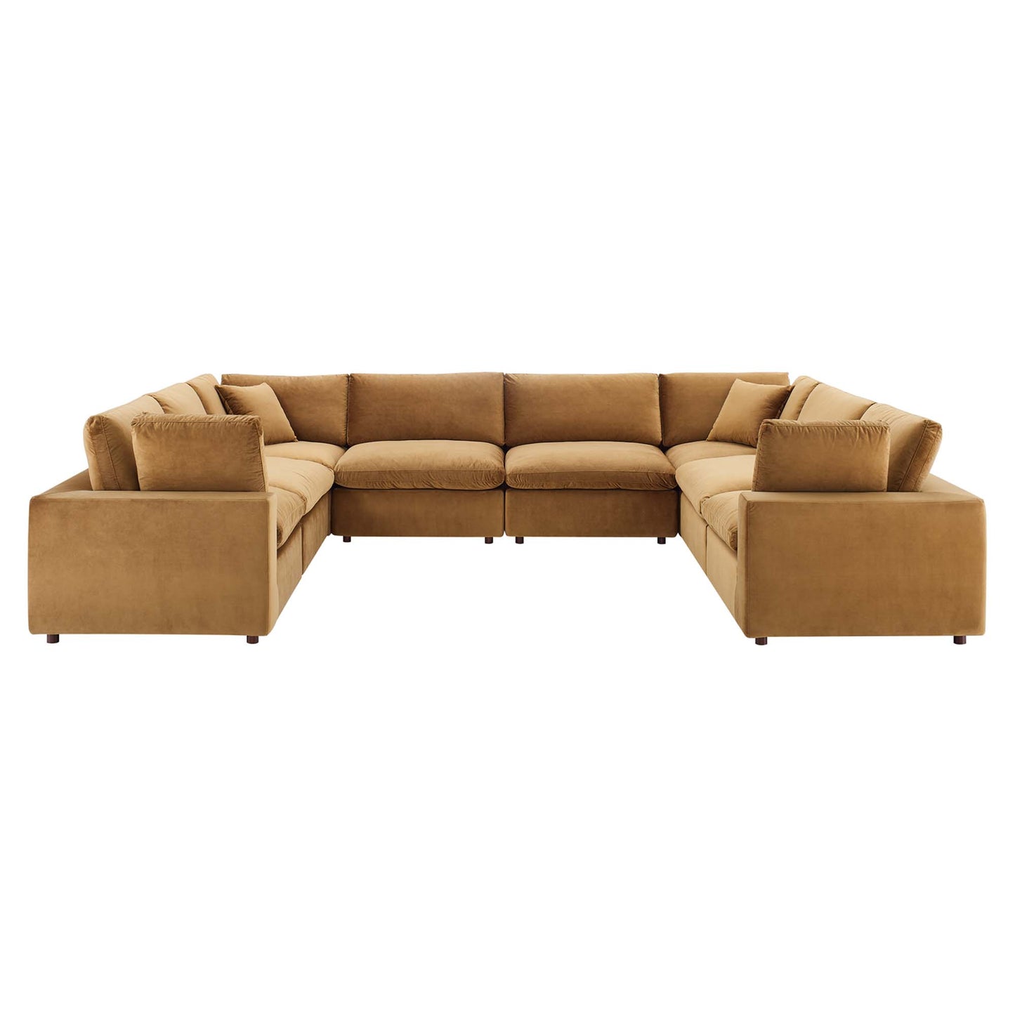 Commix 8-Piece Down Filled Overstuffed Performance Velvet Sectional Sofa by Modway