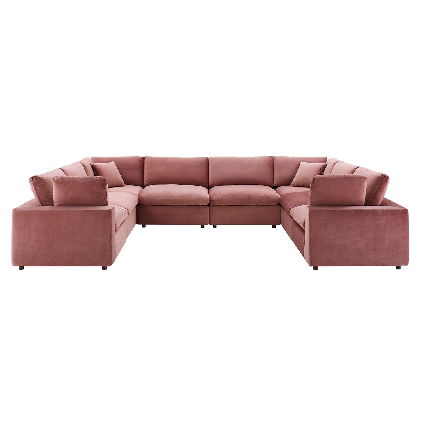 Commix 8-Piece Down Filled Overstuffed Performance Velvet Sectional Sofa by Modway