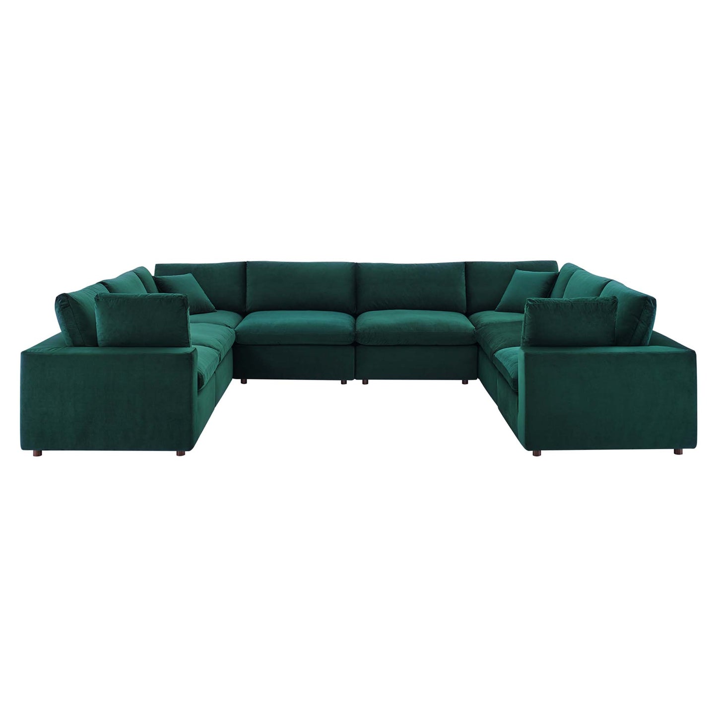 Commix 8-Piece Down Filled Overstuffed Performance Velvet Sectional Sofa by Modway