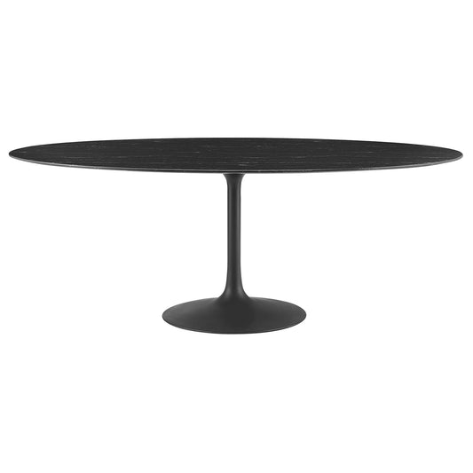 Lippa 78" Oval Artificial Marble Dining Table by Modway