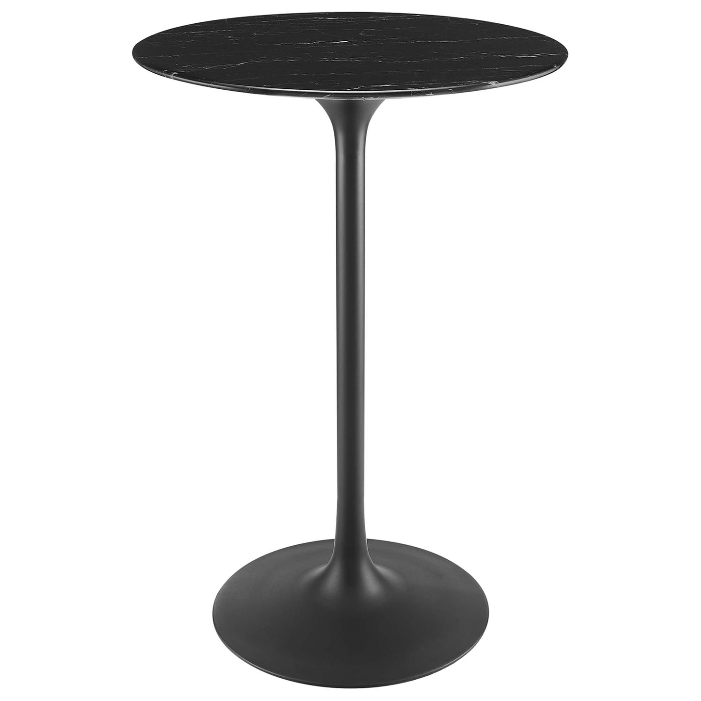 Lippa 28" Round Artificial Marble Bar Table by Modway