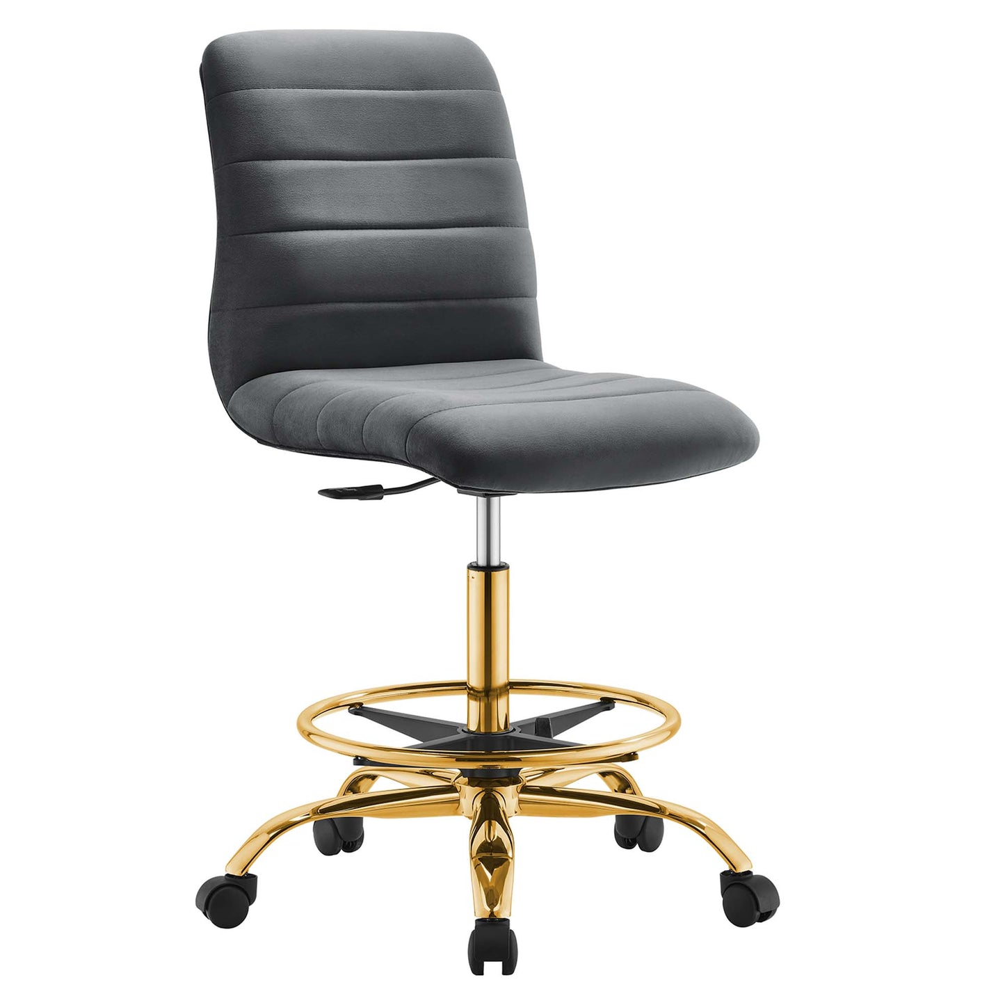 Ripple Armless Performance Velvet Drafting Chair by Modway