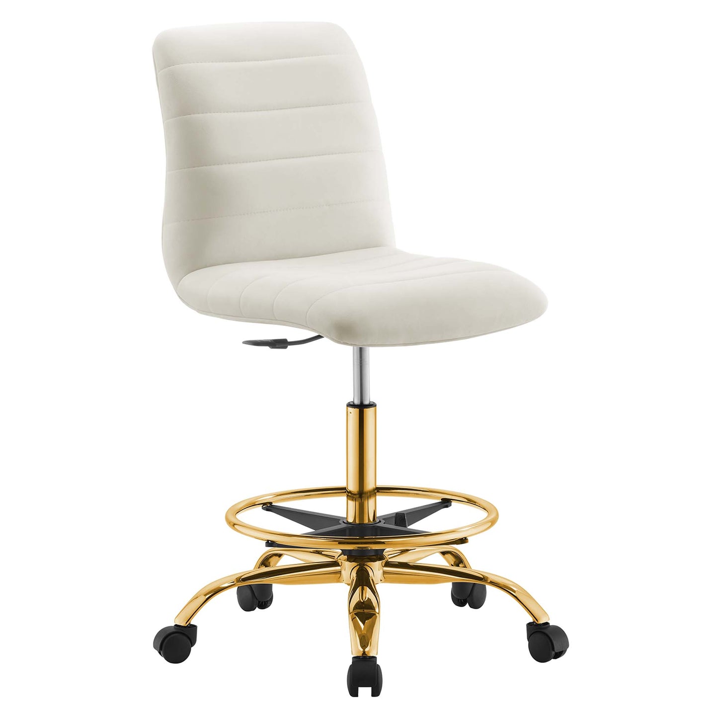 Ripple Armless Performance Velvet Drafting Chair by Modway