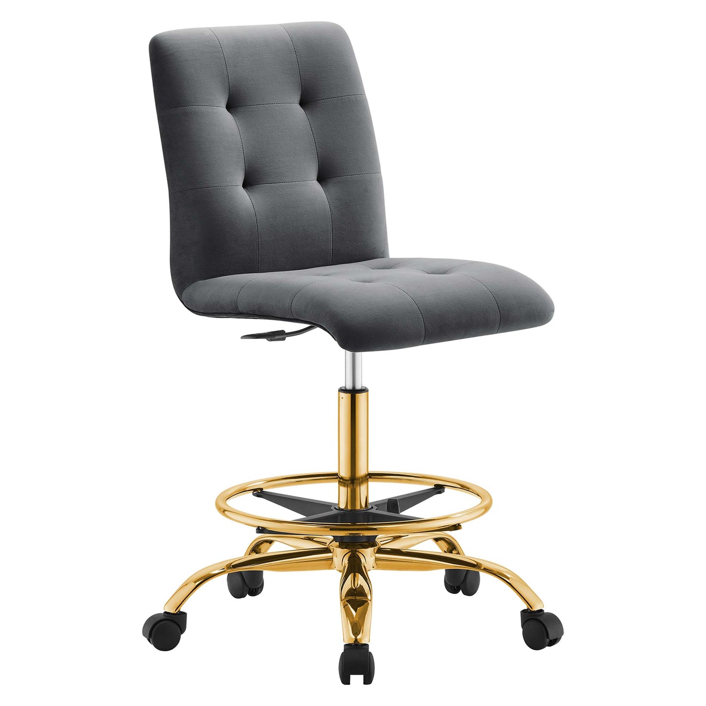 Prim Armless Performance Velvet Drafting Chair by Modway