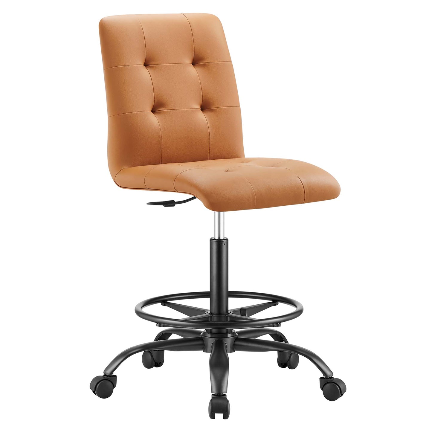 Prim Armless Vegan Leather Drafting Chair by Modway