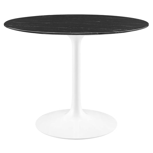 Lippa 40" Round Artificial Marble Dining Table by Modway