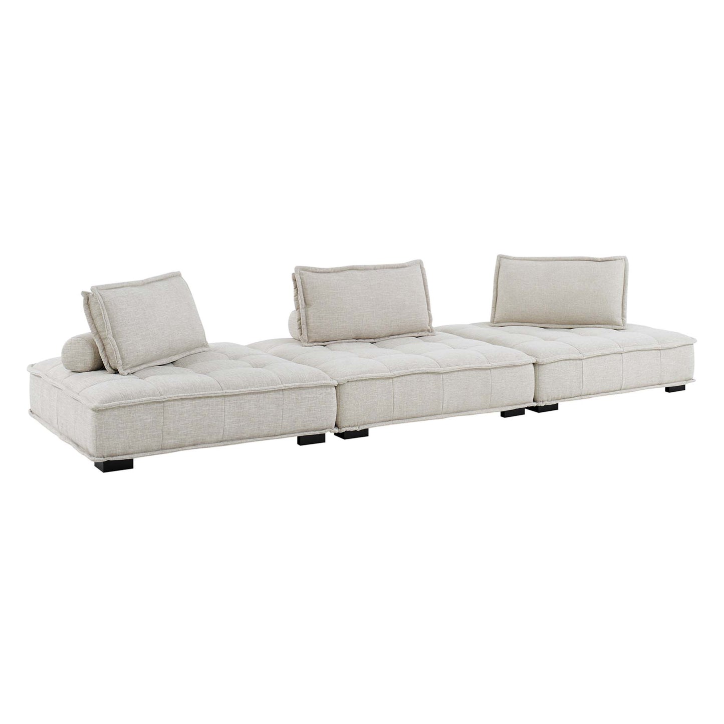 Saunter 3-Piece Tufted Fabric Fabric Sofa by Modway