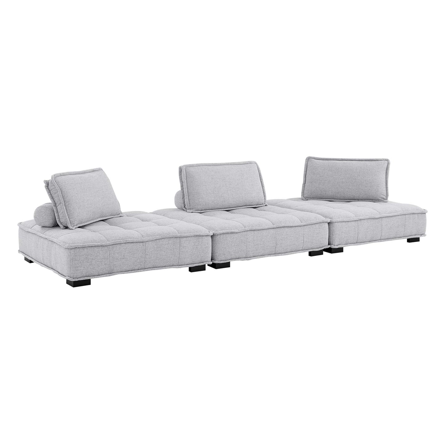 Saunter 3-Piece Tufted Fabric Fabric Sofa by Modway