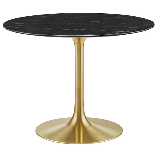 Lippa 40" Round Artificial Marble Dining Table by Modway