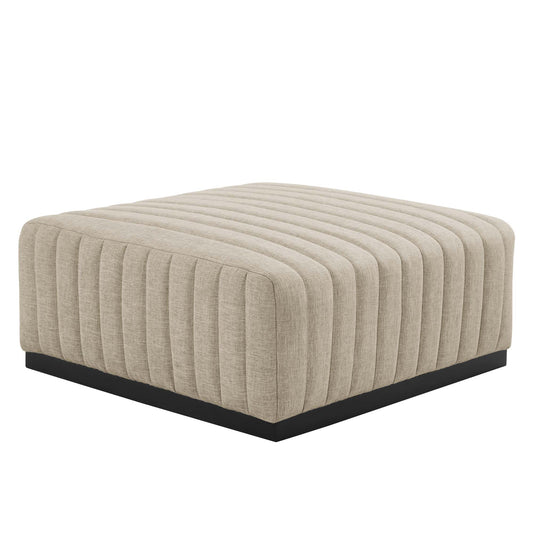 Conjure Channel Tufted Upholstered Fabric Ottoman by Modway