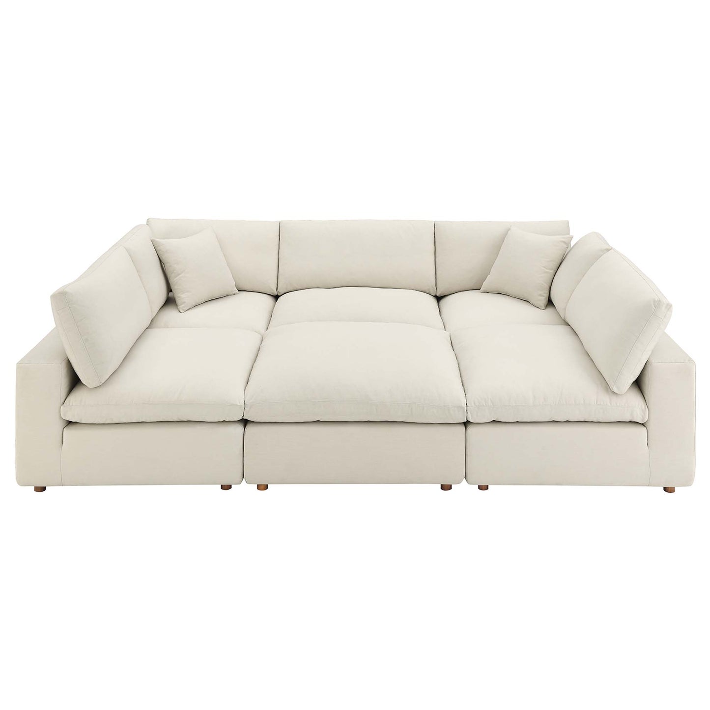 Commix 6-Piece Down Filled Overstuffed Sectional Sofa by Modway