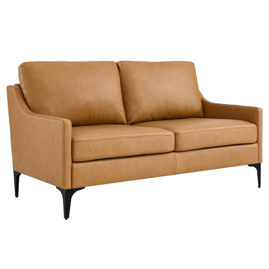 Corland Leather Loveseat by Modway