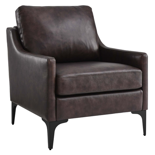 Corland Leather Armchair by Modway