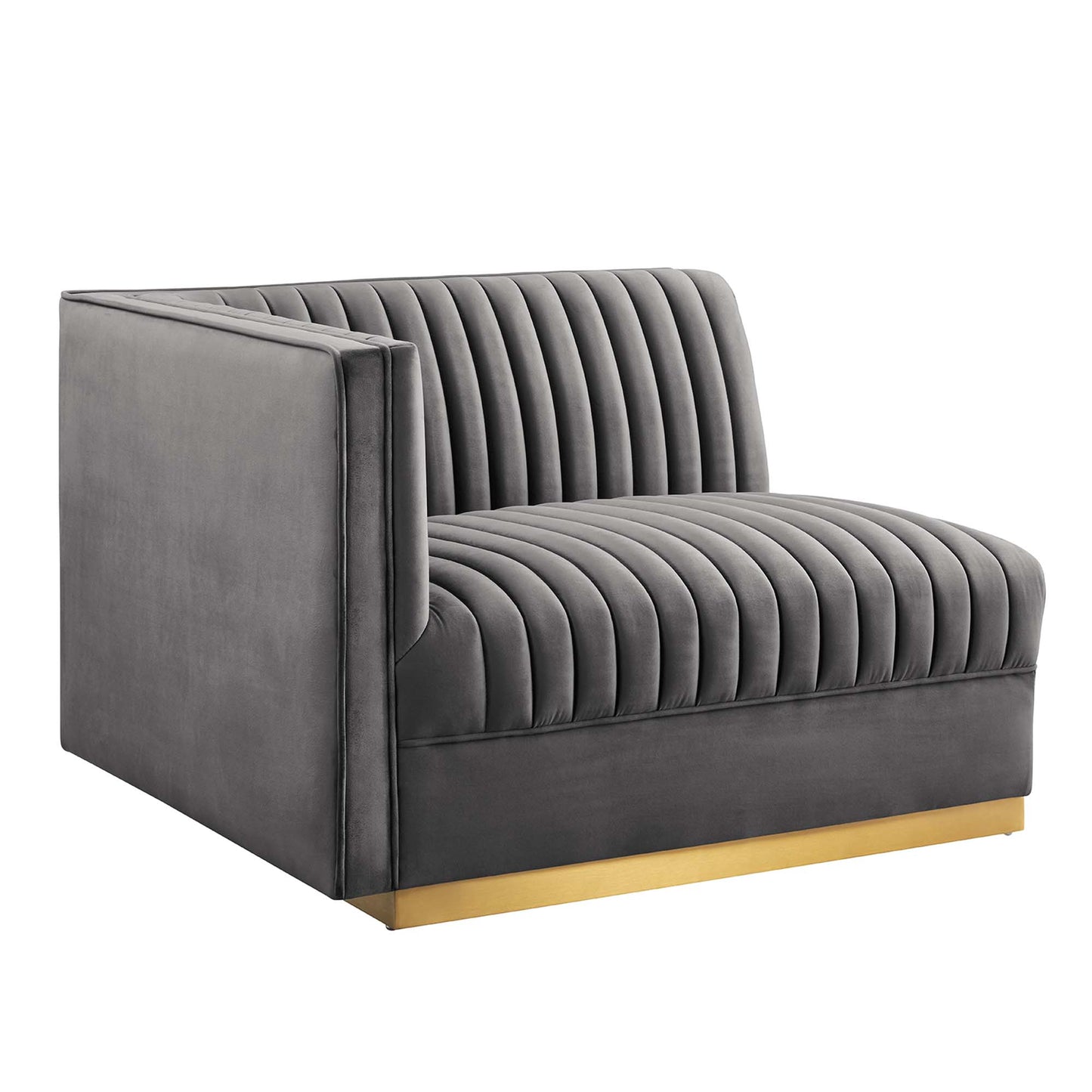 Sanguine Channel Tufted Performance Velvet Modular Sectional Sofa Left-Arm Chair by Modway