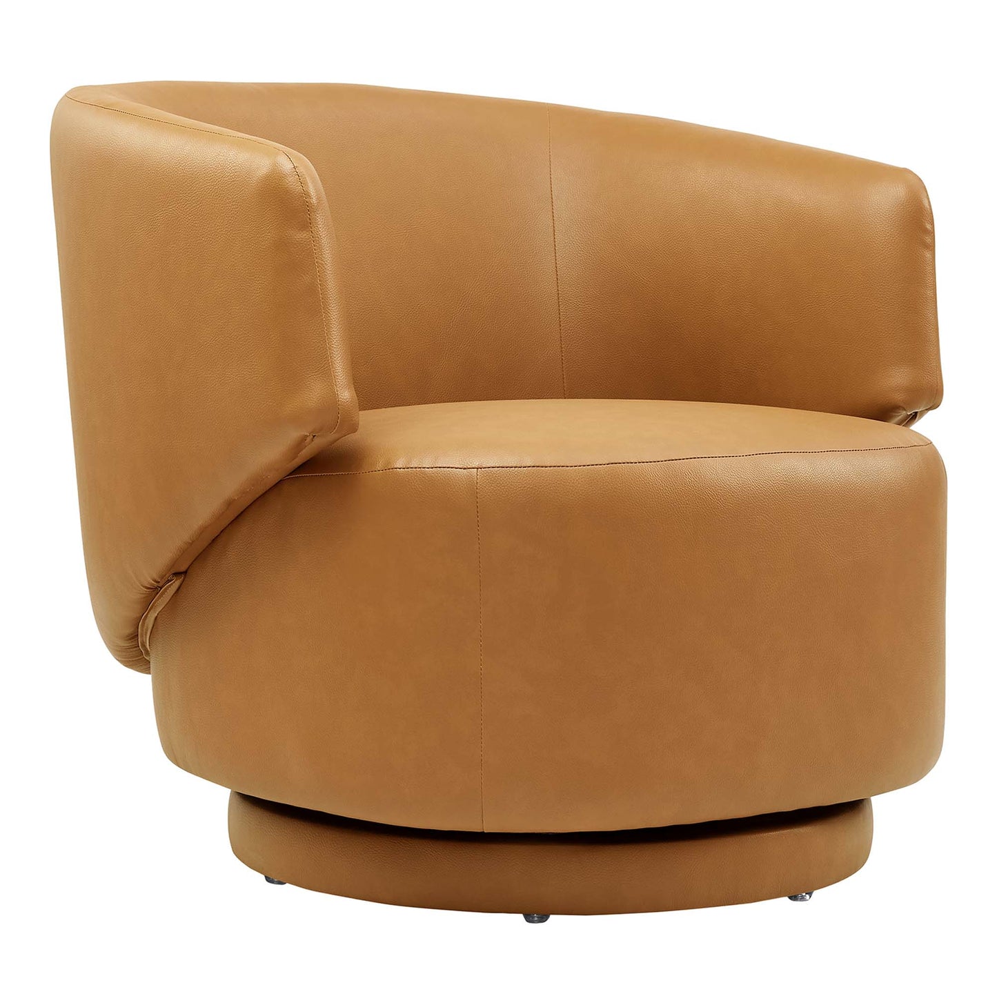 Celestia Vegan Leather Fabric and Wood Swivel Chair by Modway