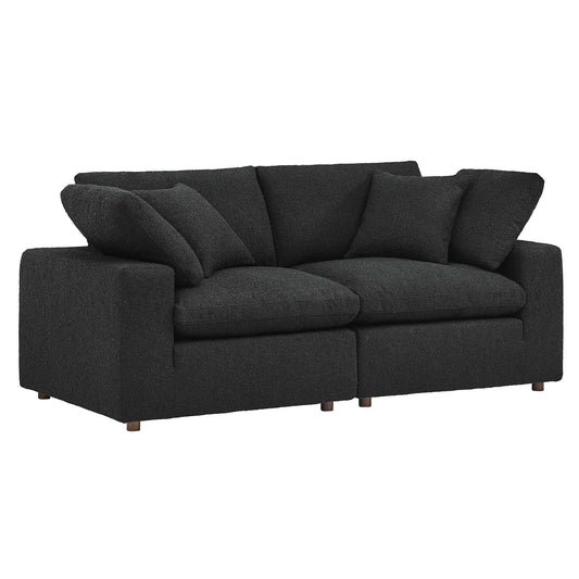 Commix Down Filled Overstuffed Boucle Fabric Loveseat by Modway