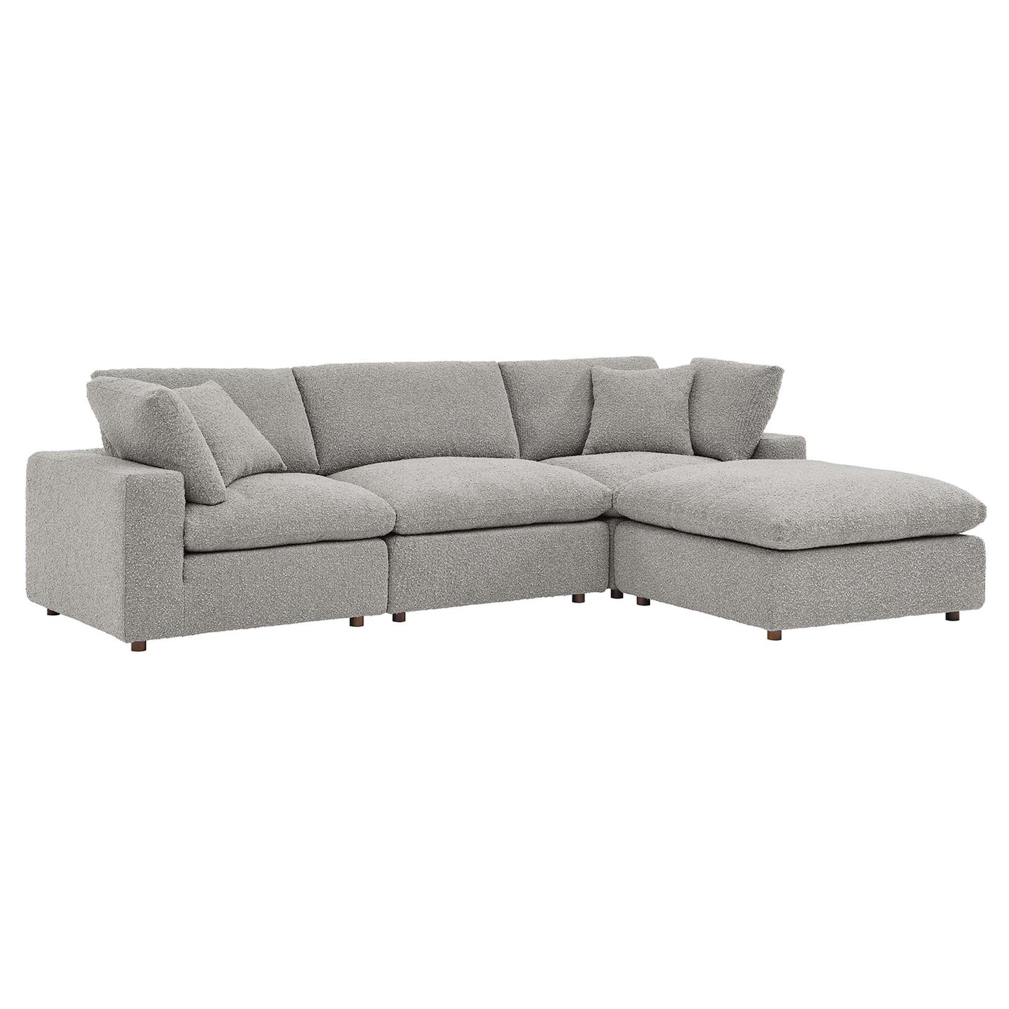 Commix 4-Piece Down Filled Overstuffed Boucle Fabric Sectional Sofa by Modway