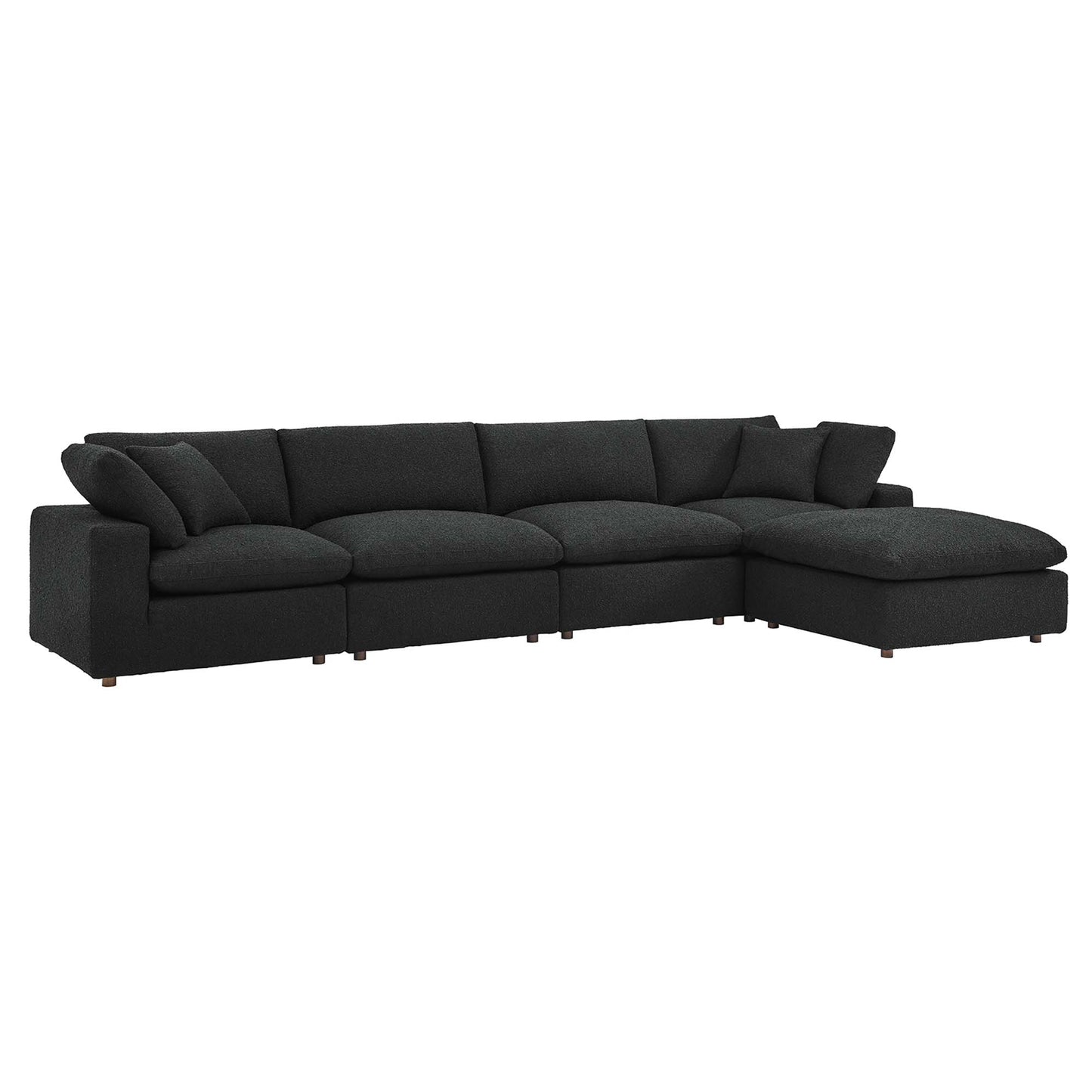 Commix 5-Piece Down Filled Overstuffed Boucle Fabric Sectional Sofa by Modway