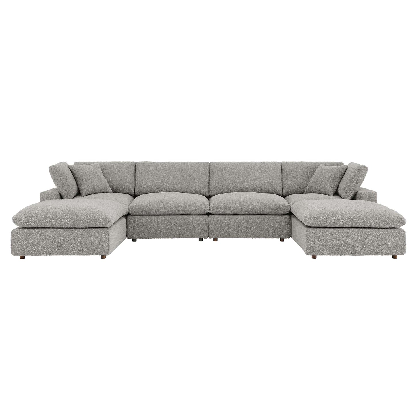 Commix 6-Piece Down Filled Overstuffed Boucle Sectional Sofa by Modway