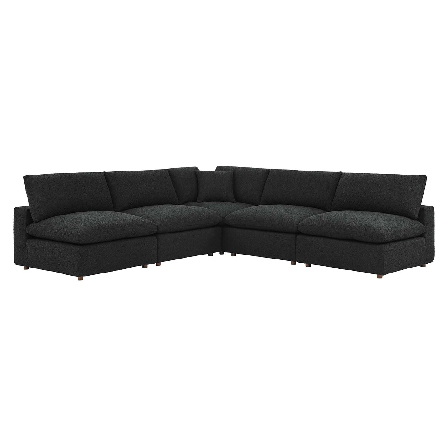 Commix 5-Piece Down Filled Overstuffed Boucle Fabric Sectional Sofa by Modway