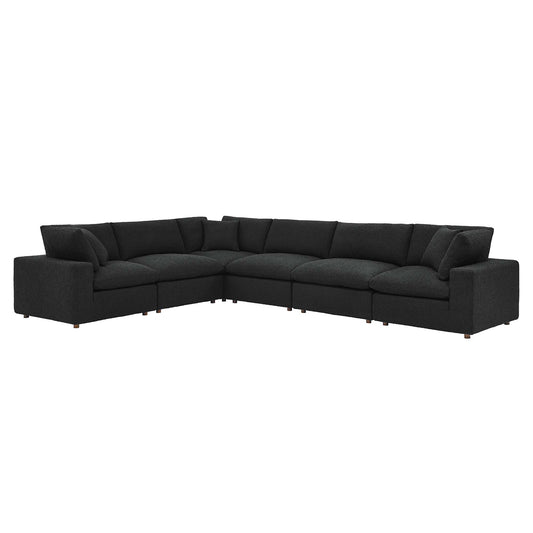 Commix 6-Piece Down Filled Overstuffed Boucle Fabric Sectional Sofa by Modway