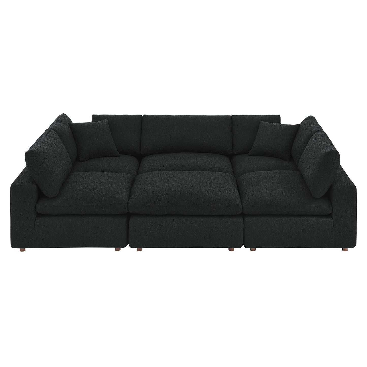 Commix 6-Piece Down Filled Overstuffed Boucle Fabric Sectional Sofa by Modway