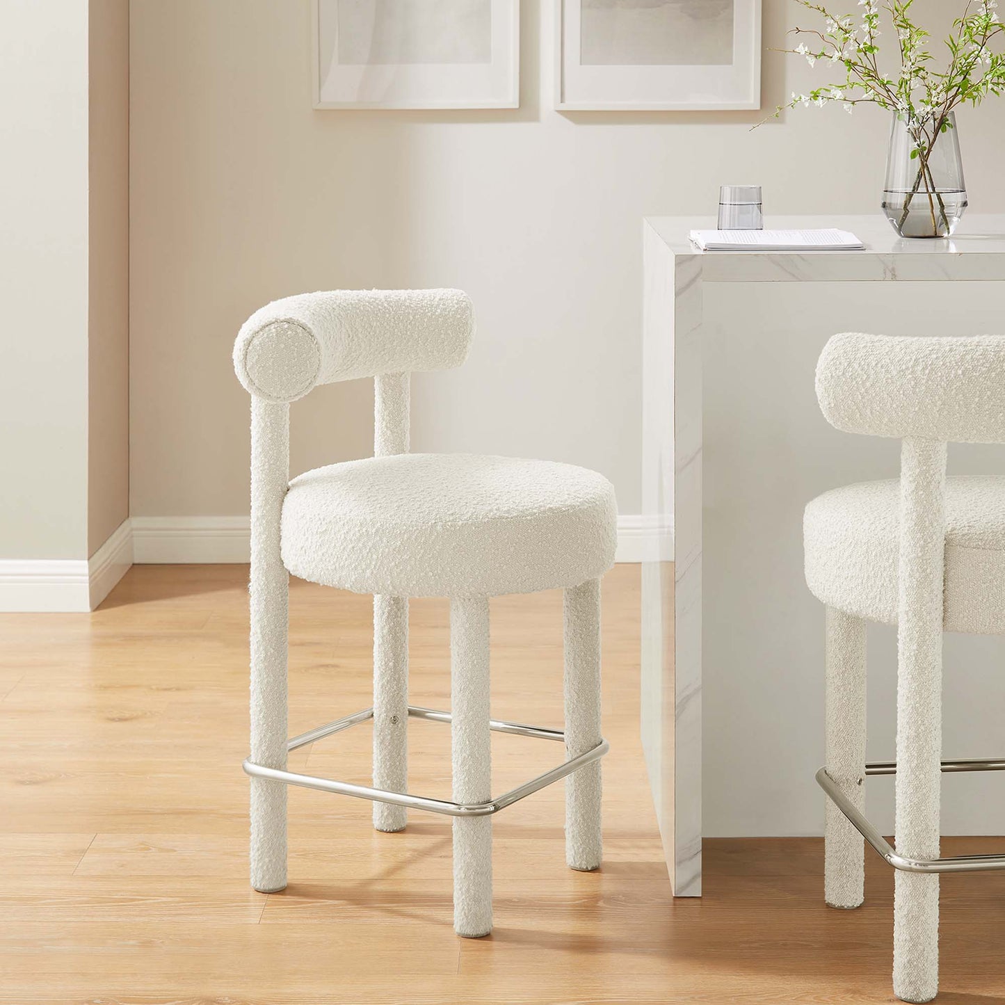 Toulouse Boucle Fabric Counter Stool by Modway