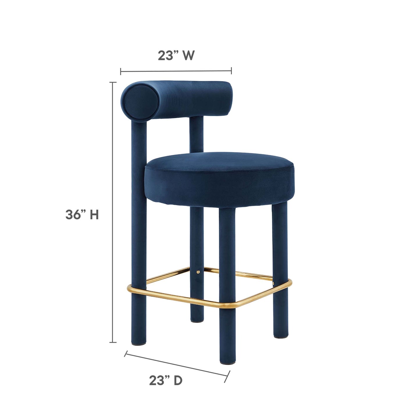 Toulouse Performance Velvet Counter Stool by Modway