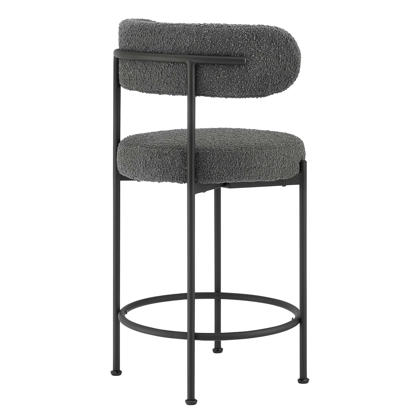 Albie Boucle Fabric Counter Stools Set of 2 by Modway