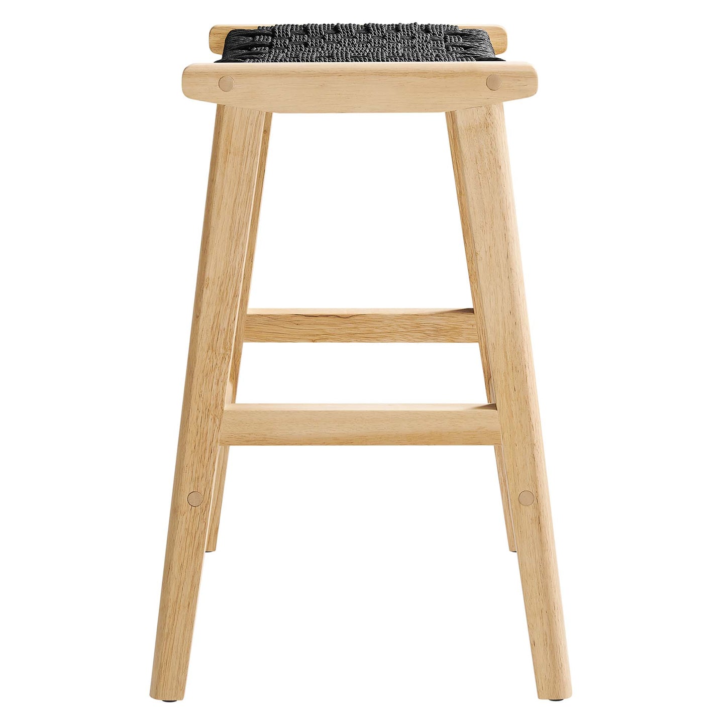 Saoirse Woven Rope Wood Counter Stool Set of 2 by Modway