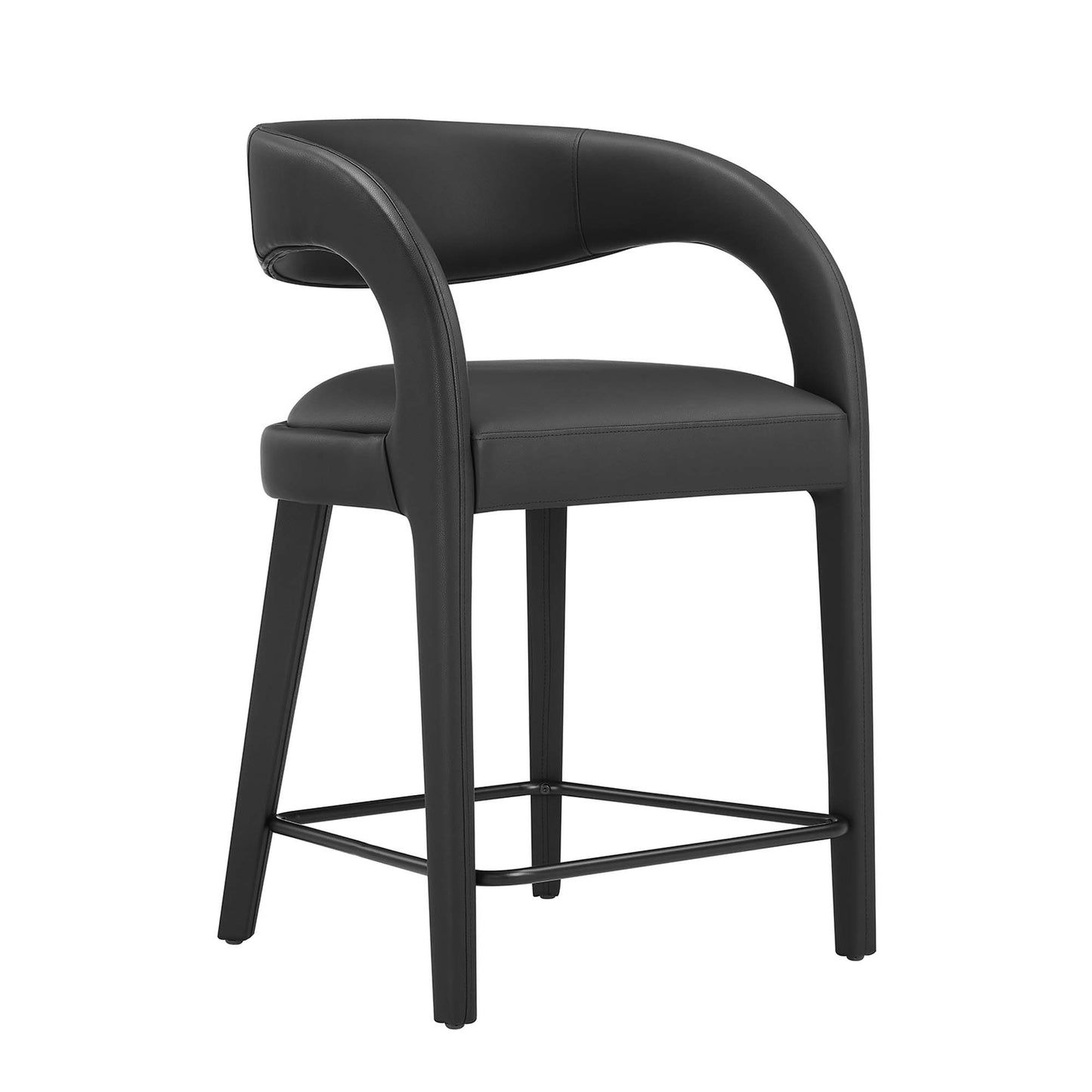 Pinnacle Vegan Leather Counter Stool Set of 2 by Modway