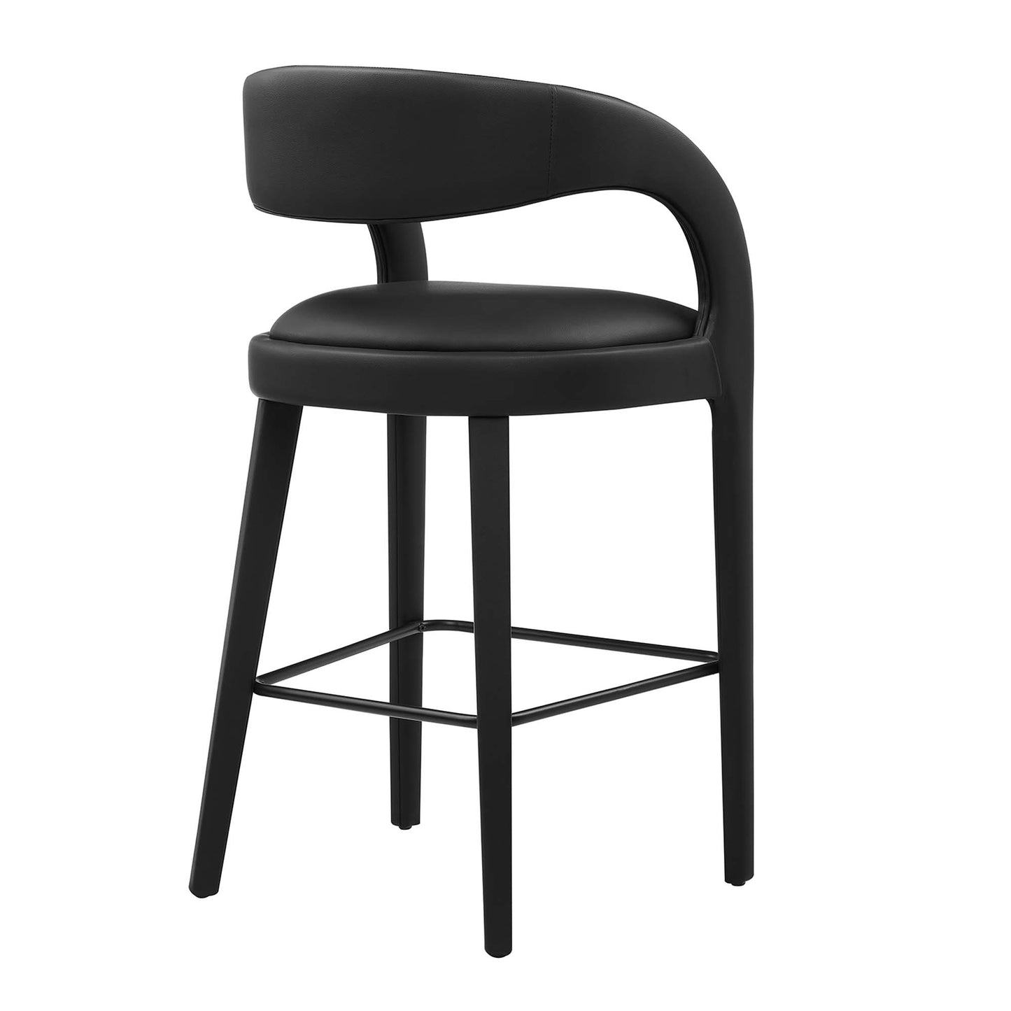 Pinnacle Vegan Leather Bar Stool Set of 2 by Modway