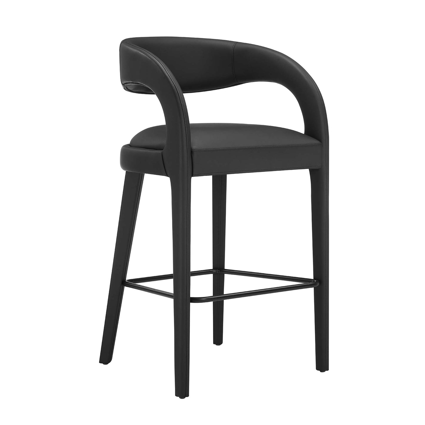 Pinnacle Vegan Leather Bar Stool Set of 2 by Modway