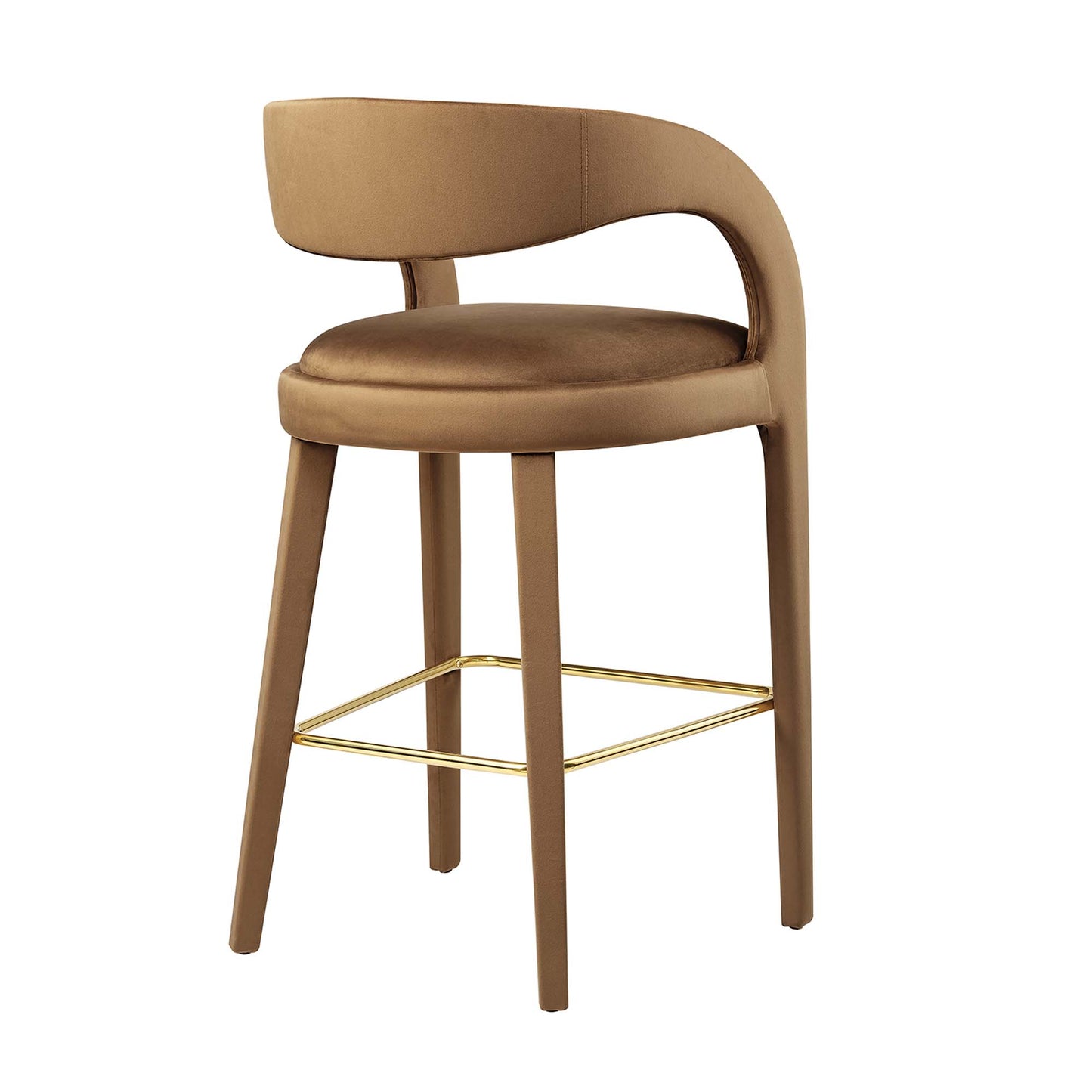 Pinnacle Performance Velvet Bar Stool Set of 2 by Modway