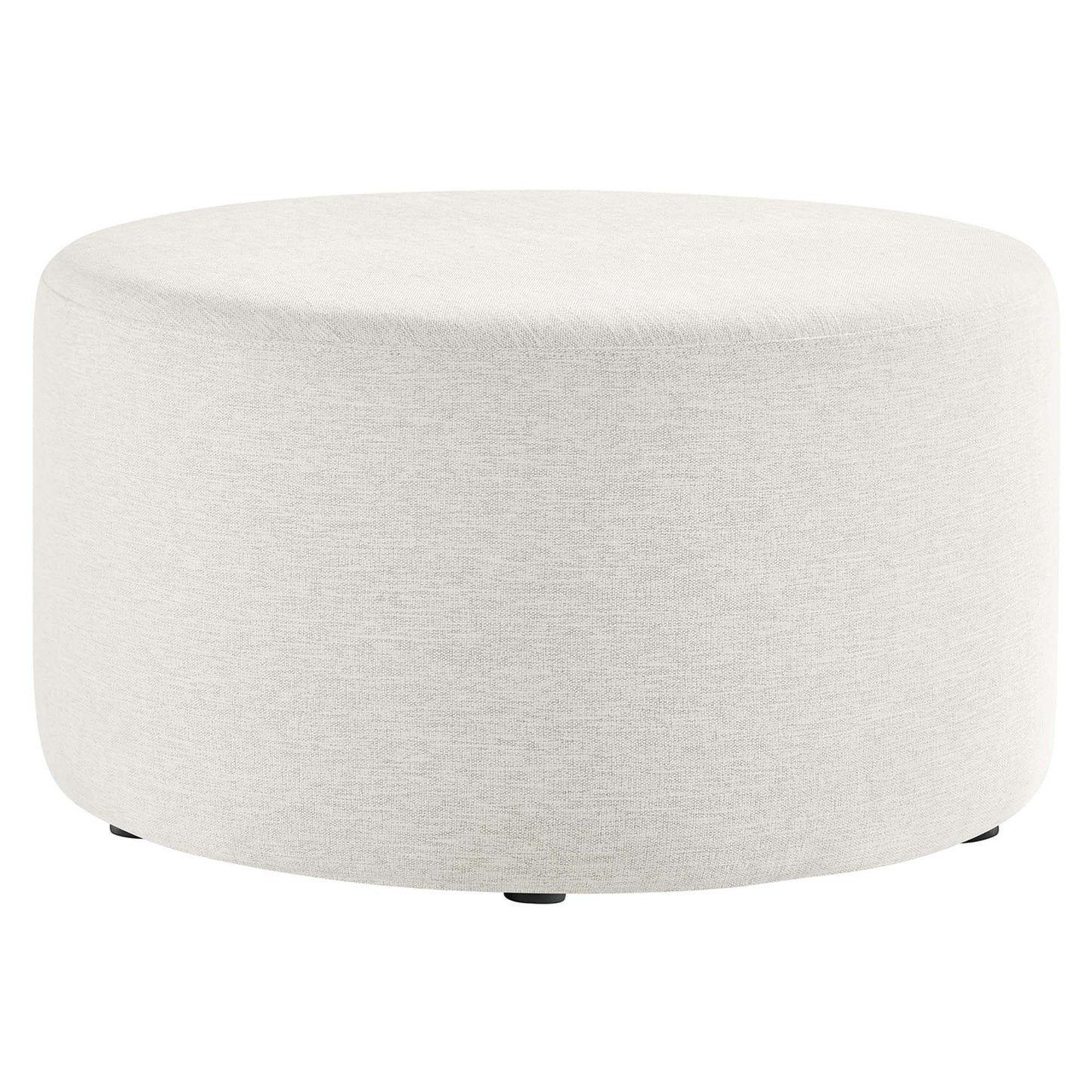 Callum Large 29" Round Woven Heathered Fabric Upholstered Ottoman by Modway