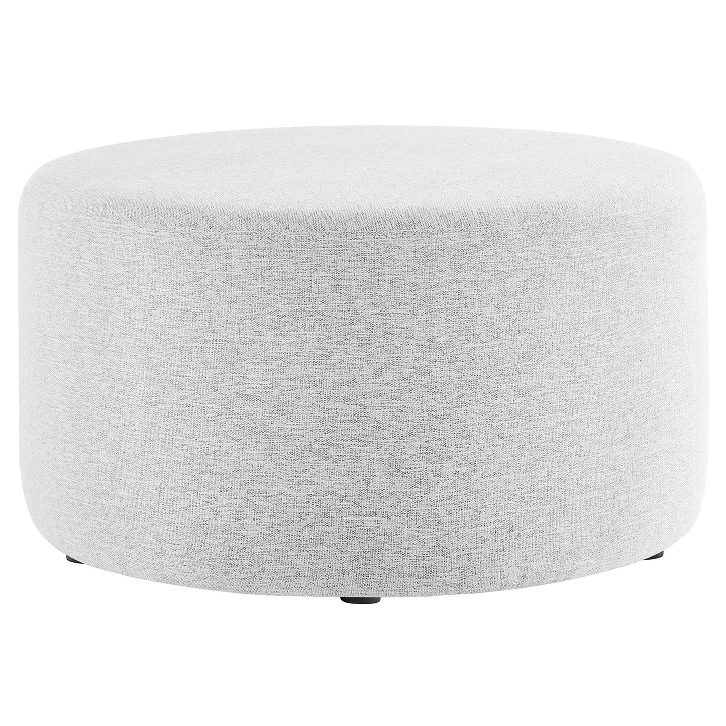 Callum Large 29" Round Woven Heathered Fabric Upholstered Ottoman by Modway