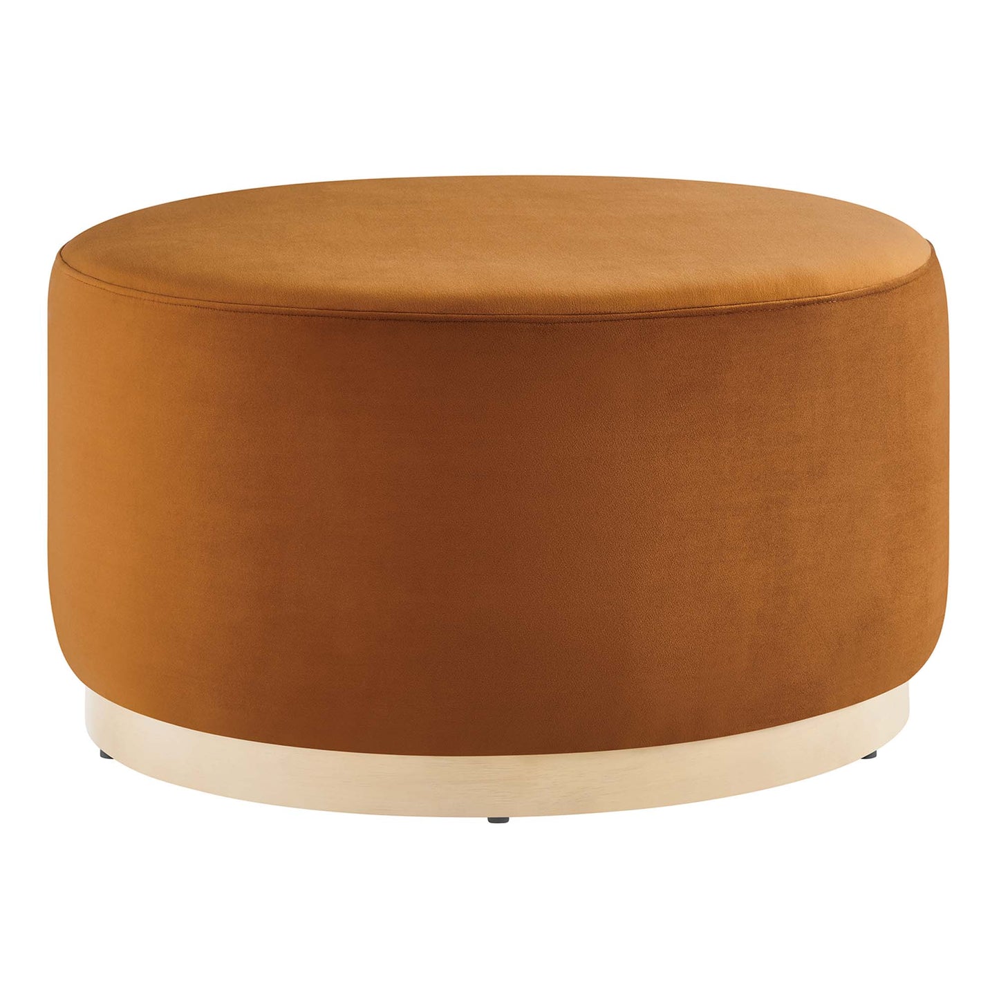 Tilden Large 29" Round Performance Velvet Upholstered Ottoman by Modway