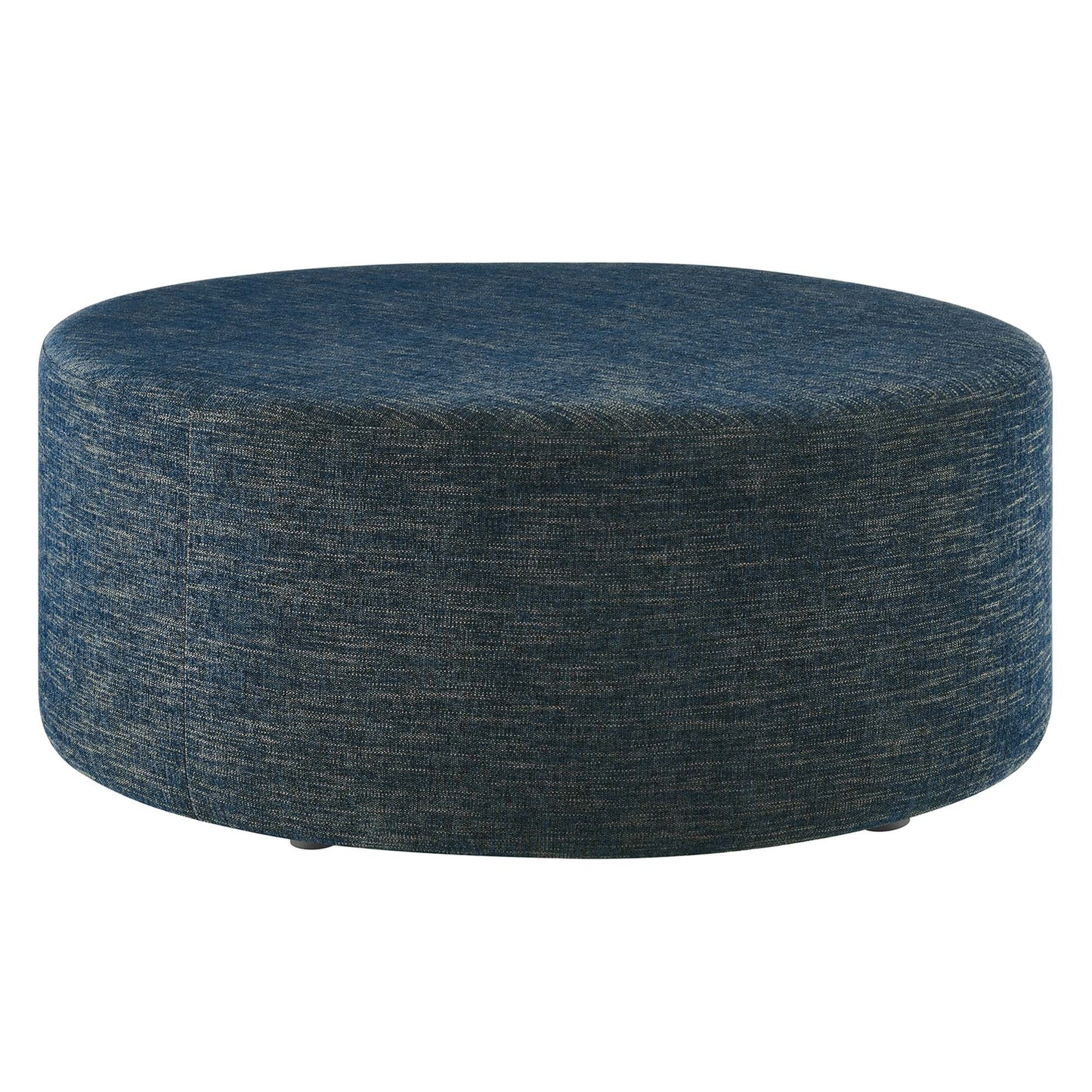 Callum Large 38" Round Woven Heathered Fabric Upholstered Ottoman by Modway