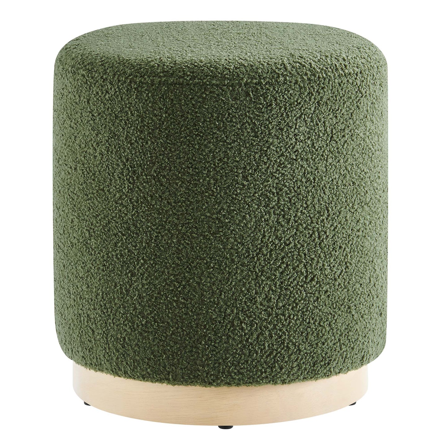 Tilden 16" Round Sherpa Upholstered Ottoman by Modway