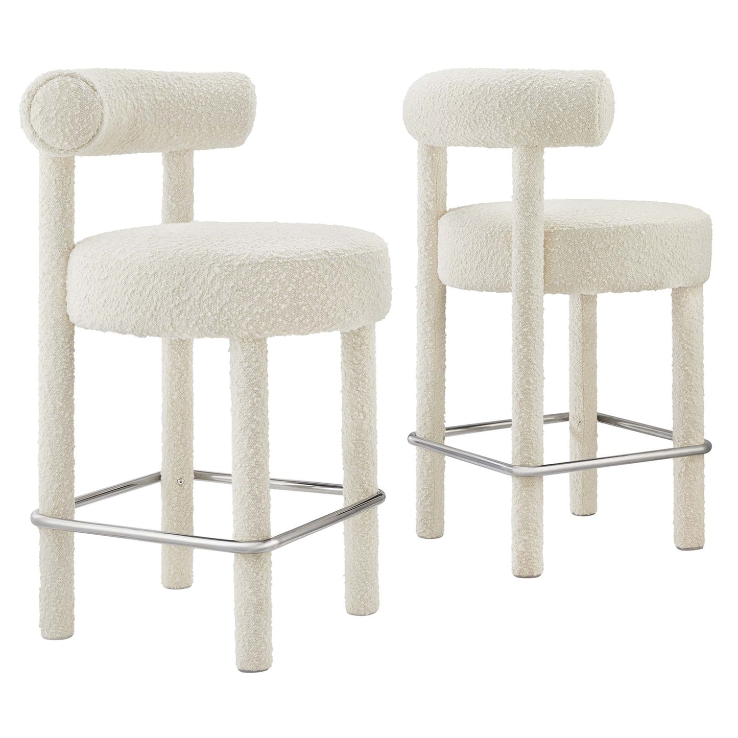 Toulouse Boucle Fabric Counter Stool Set of 2 by Modway