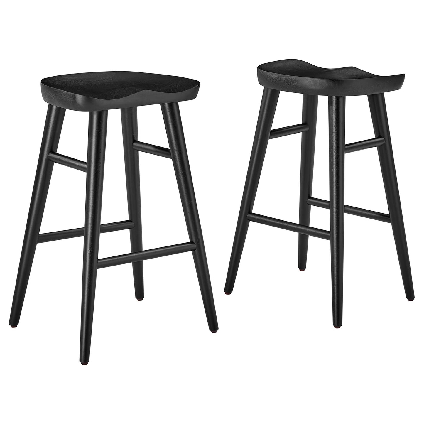 Saville Backless Wood Counter Stools Set of 2 by Modway