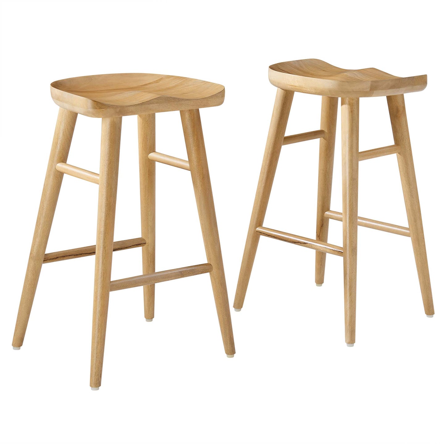 Saville Backless Wood Counter Stools Set of 2 by Modway