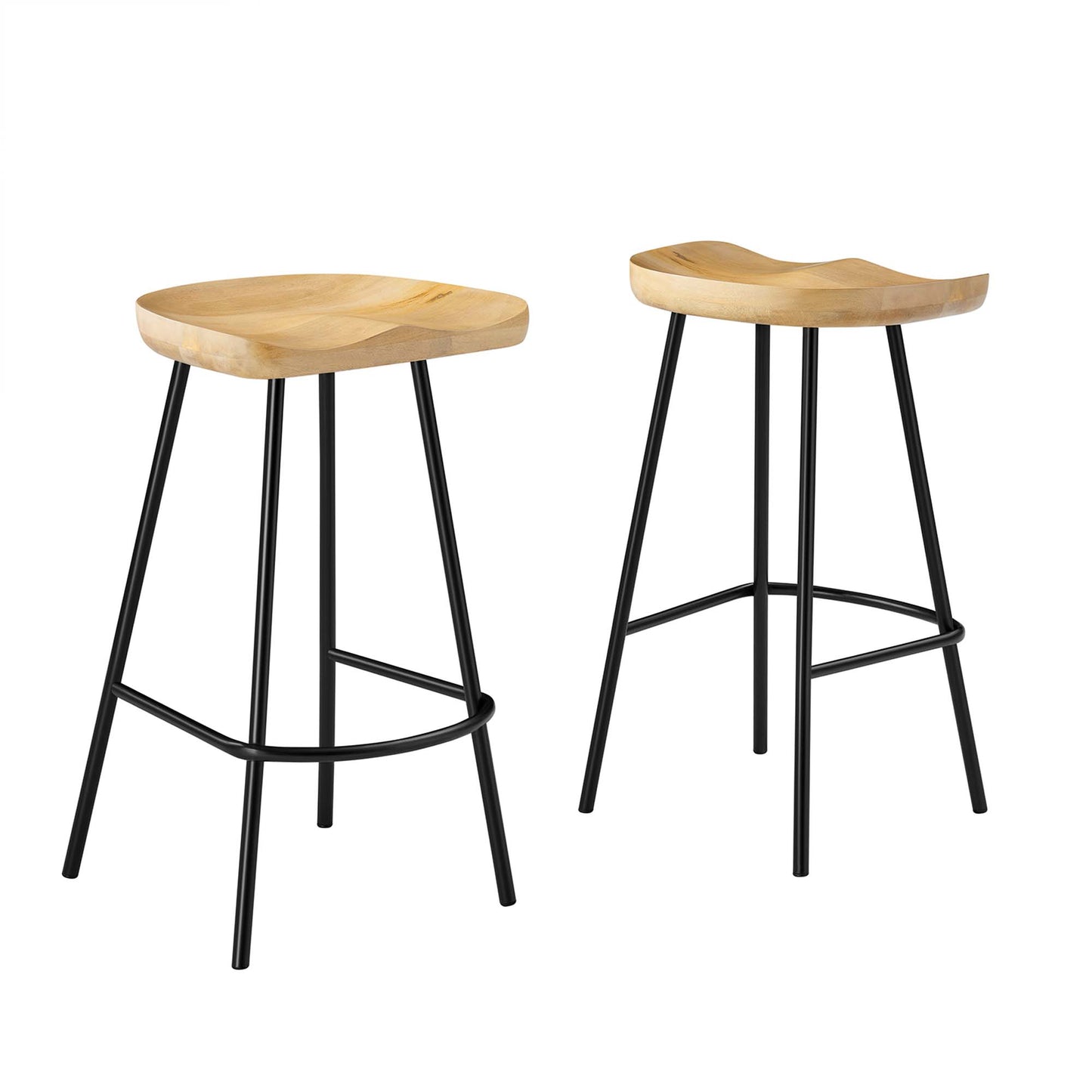 Concord Backless Wood Counter Stools Set of 2 by Modway