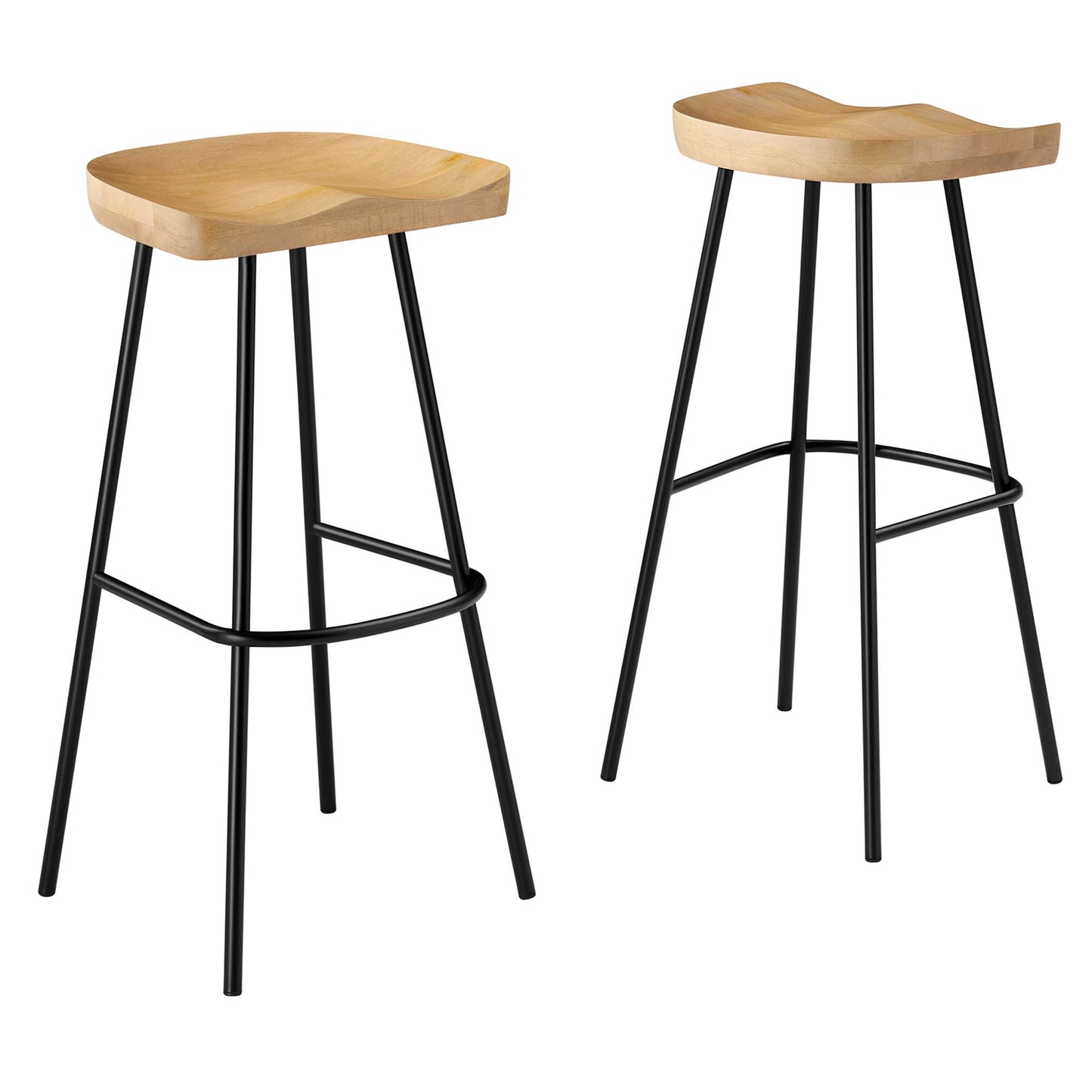 Concord Backless Wood Bar Stools Set of 2 by Modway