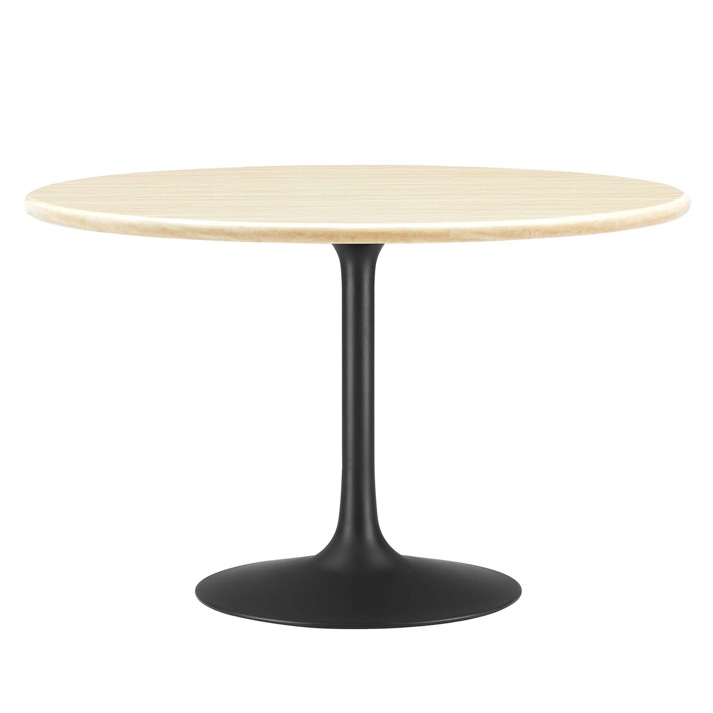 Lippa 48" Round Artificial Travertine Dining Table by Modway