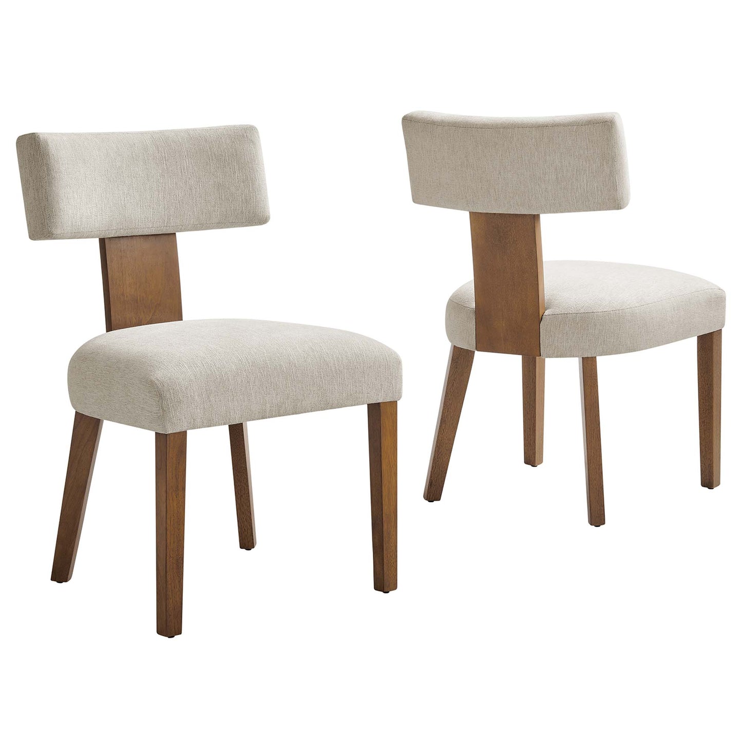 Nalani Fabric Upholstered Dining Chairs Set of 2 by Modway