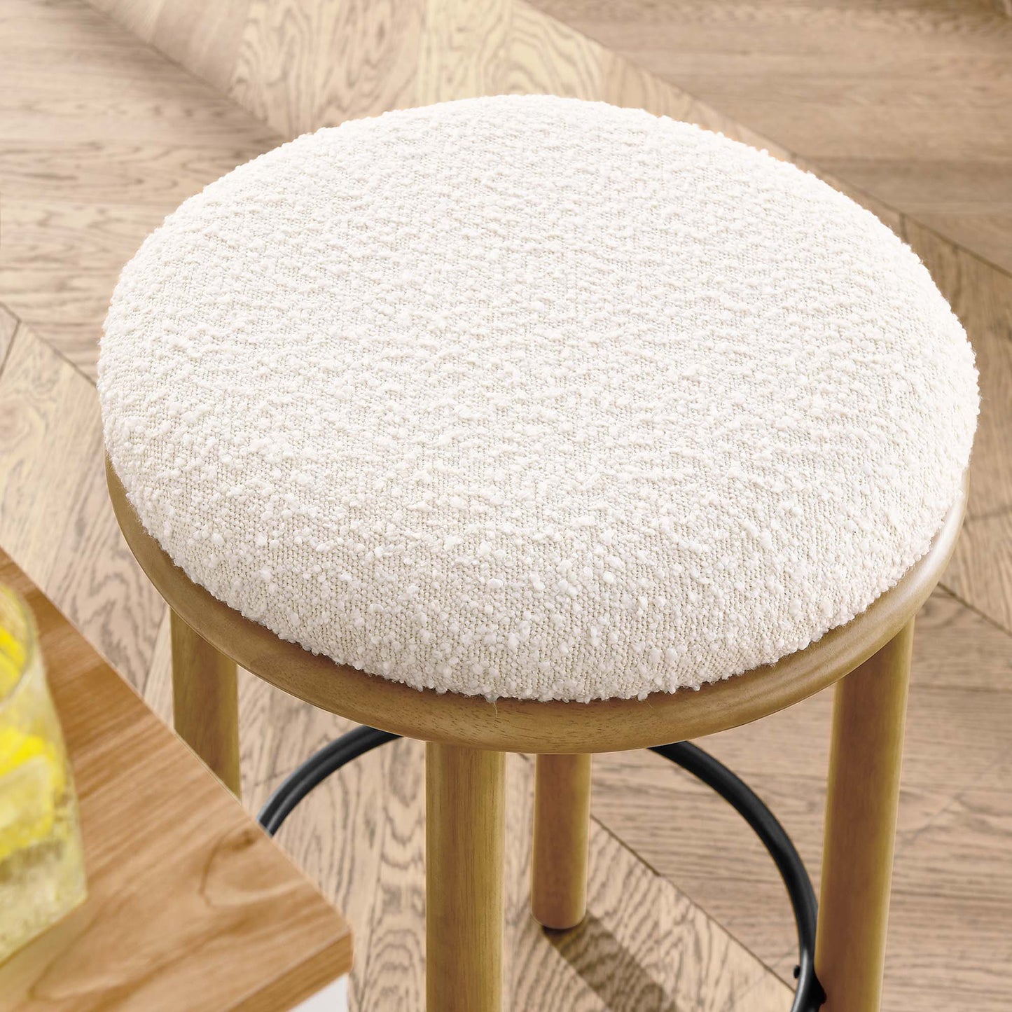 Fable Boucle Fabric Counter Stools Set of 2 by Modway