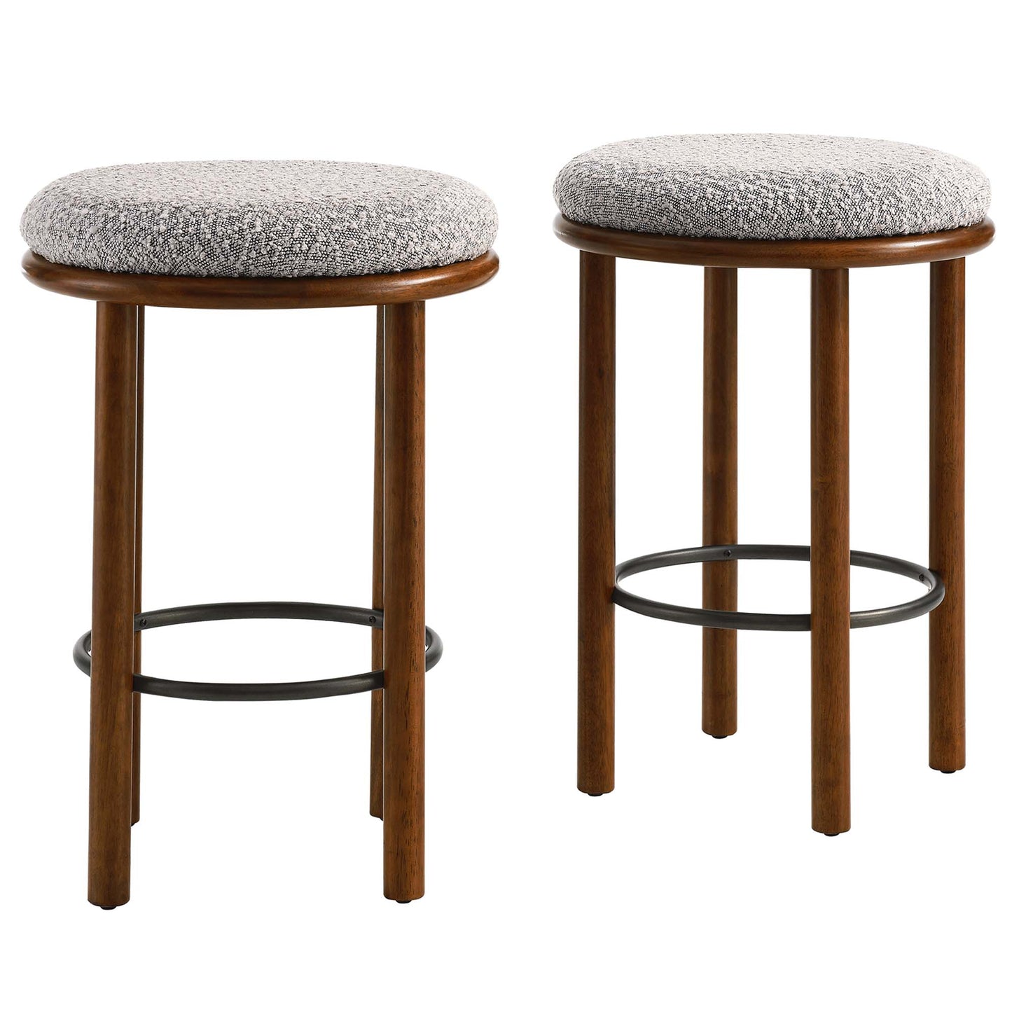 Fable Boucle Fabric Counter Stools Set of 2 by Modway