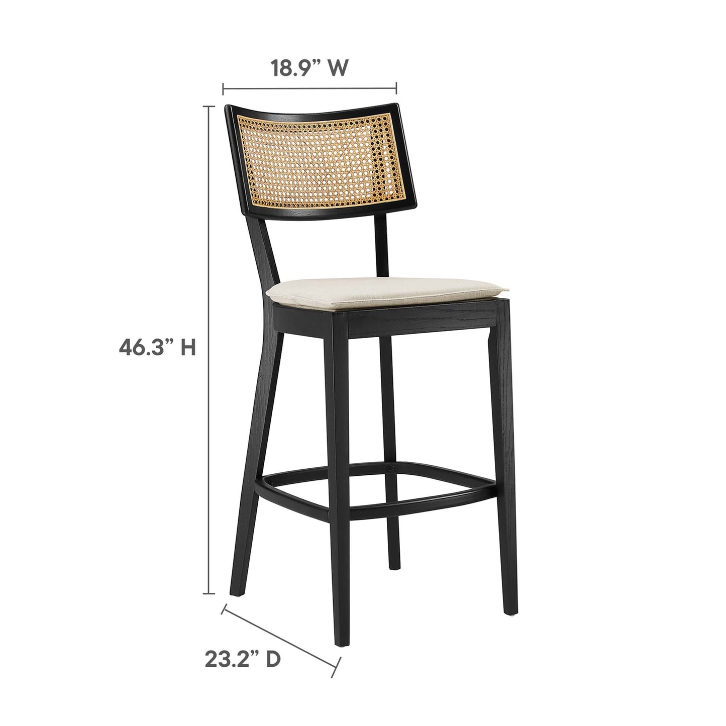 Caledonia Wood Bar Stools Set of 2 by Modway