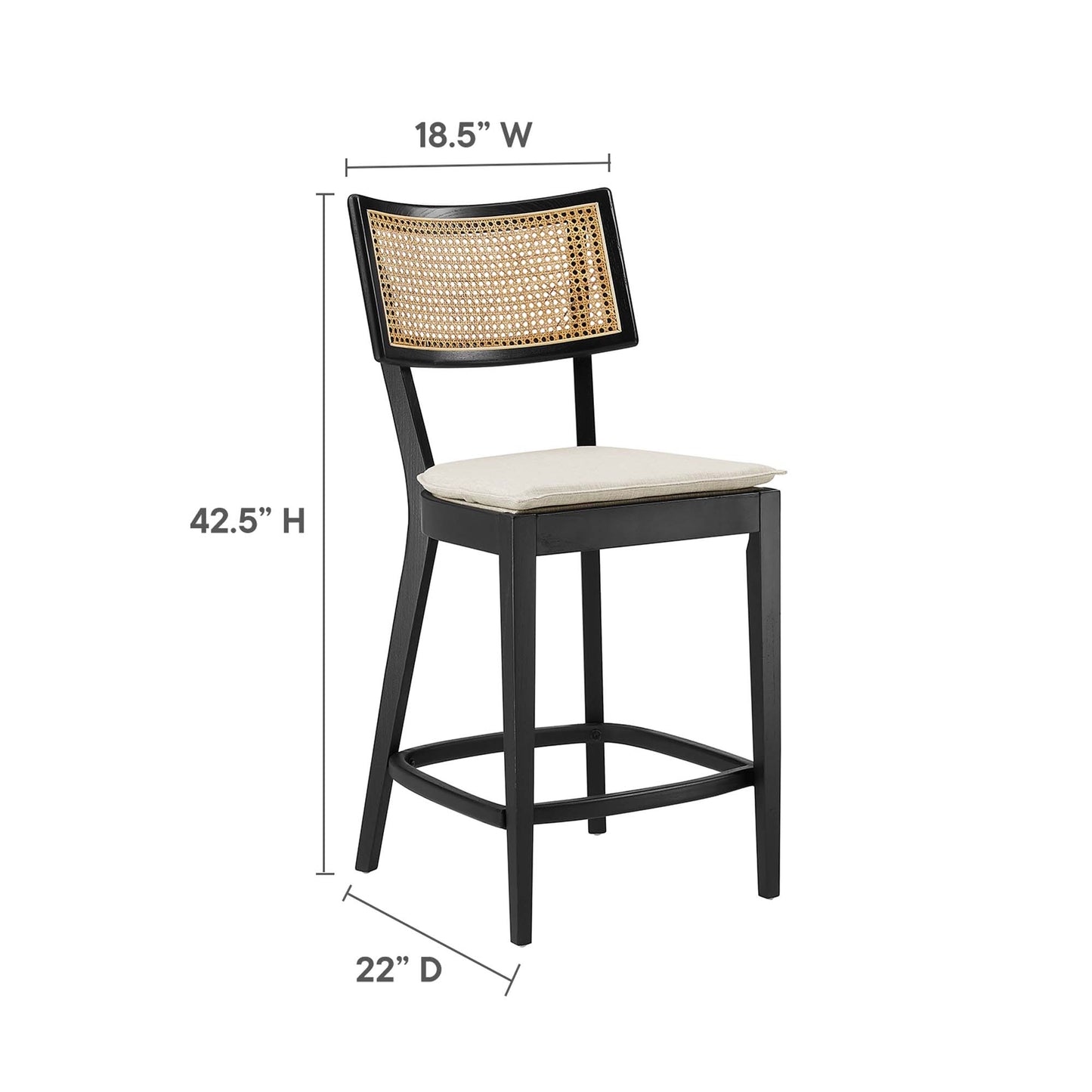 Caledonia Wood Counter Stools Set of 2 by Modway